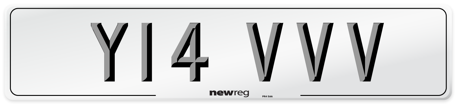 Y14 VVV Number Plate from New Reg